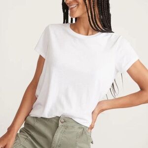 Marine Layer Spring 2024 White Short Sleeve Tee, Size M